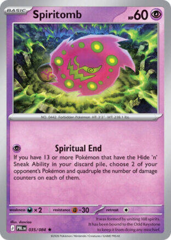 PBL 035 Spiritomb reverse holo