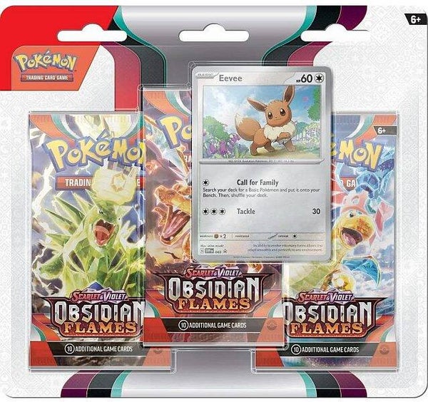 Obsidian Flames 3 pack blister Eevee