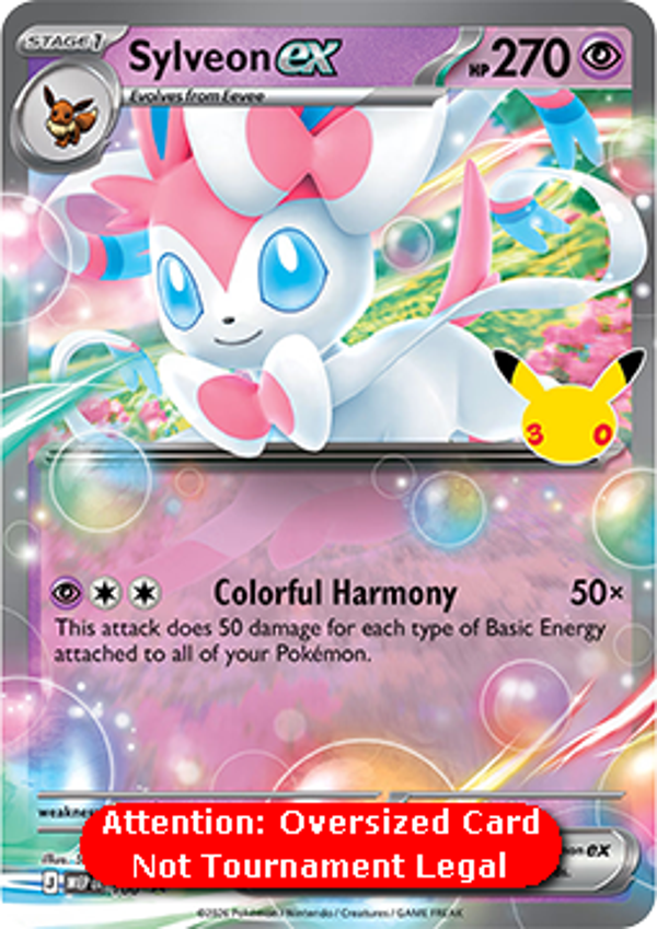 MEP 100 Sylveon EX Jumbo Kaart