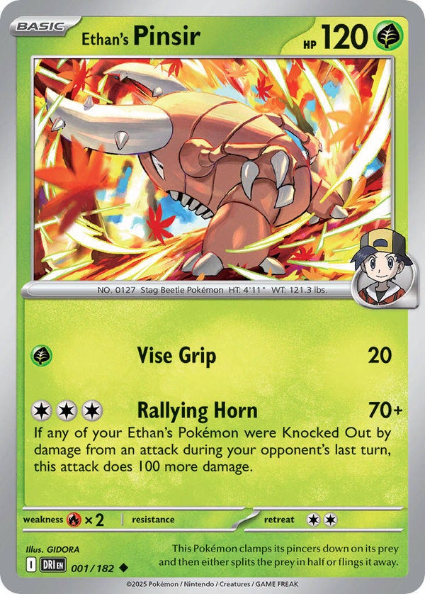 DRI 001 Ethan's Pinsir reverse holo