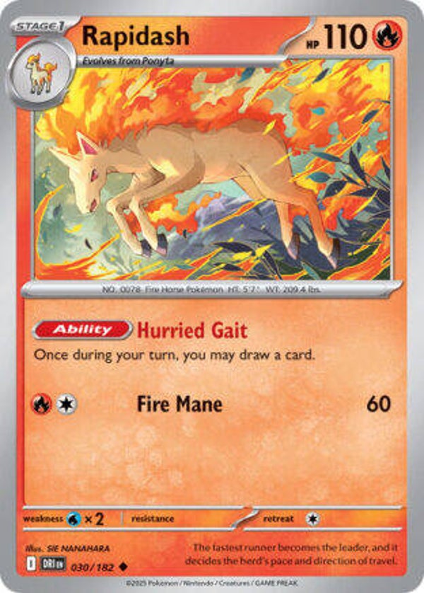 DRI 030 Rapidash reverse holo