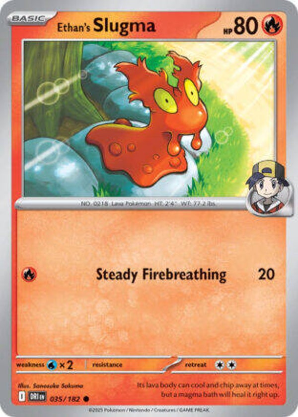 DRI 035 Ethan's Slugma reverse holo
