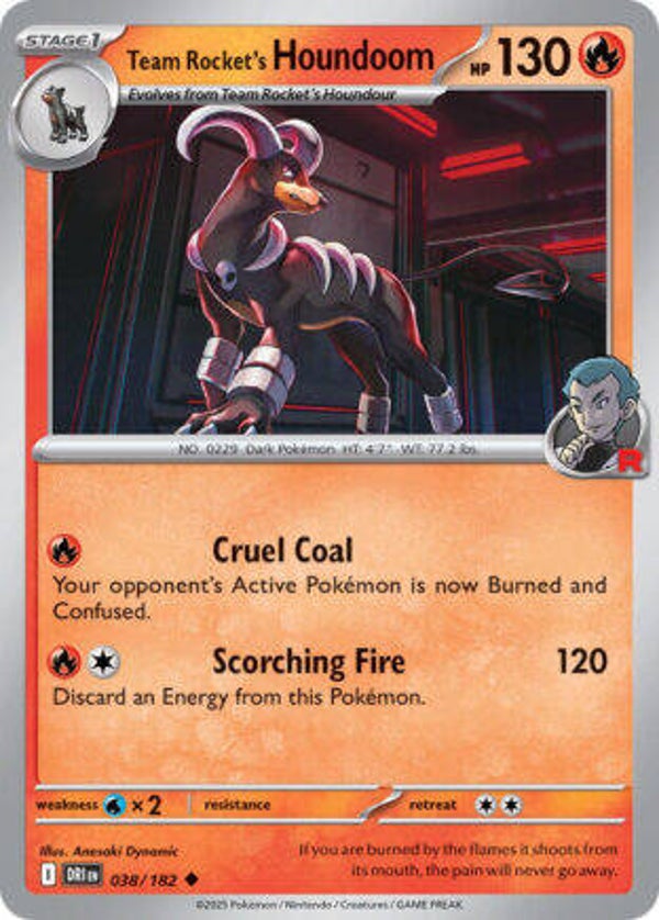 DRI 038 Team Rocket's Houndoom reverse holo