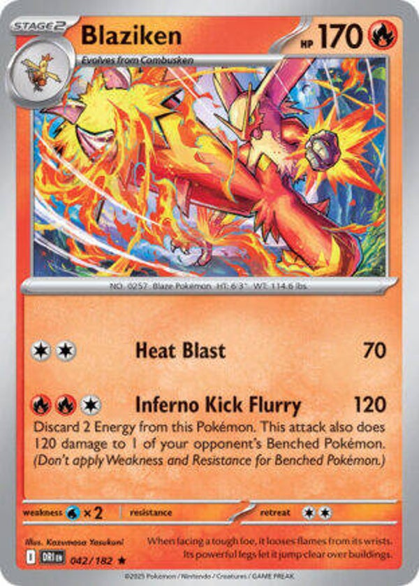 DRI 042 Blaziken reverse holo