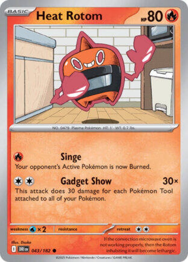 DRI 043 Heat Rotom reverse holo