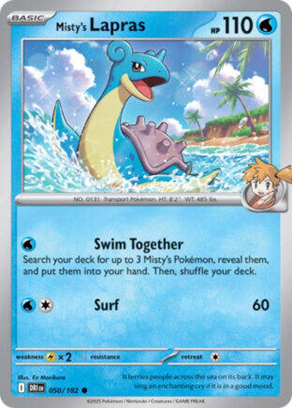 DRI 050 Misty's Lapras reverse holo