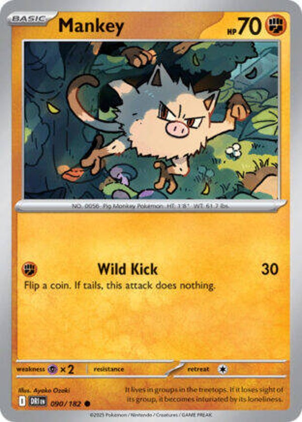 DRI 090 Mankey reverse holo