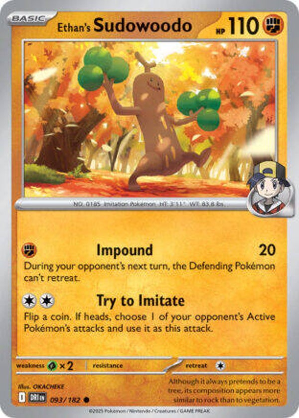 DRI 093 Ethan's Sudowoodo reverse holo