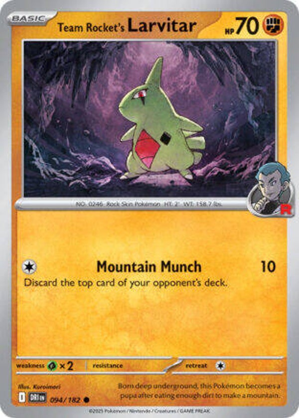 DRI 094 Team Rocket's Larvitar reverse holo