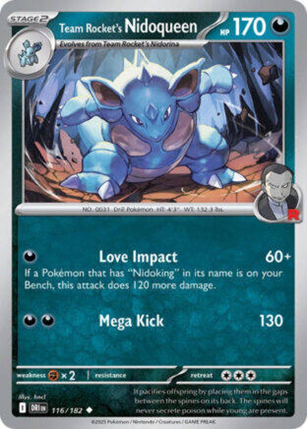 DRI 116 Team Rocket's Nidoqueen reverse holo