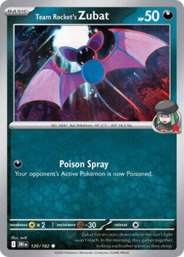 DRI 120 Team Rocket's Zubat reverse holo