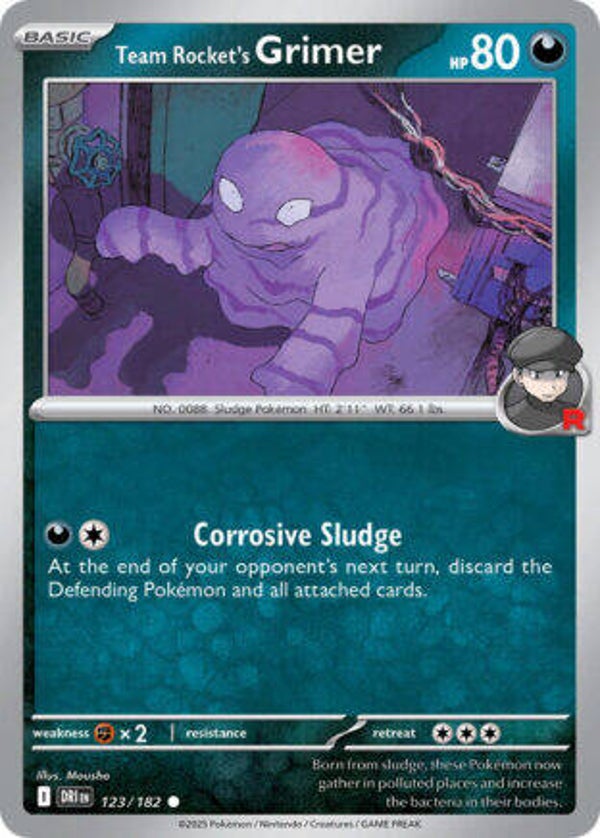 DRI 123 Team Rocket's Grimer reverse holo