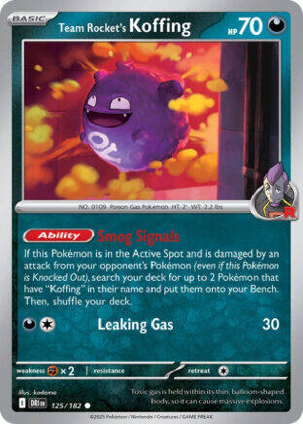 DRI 125 Team Rocket's Koffing reverse holo