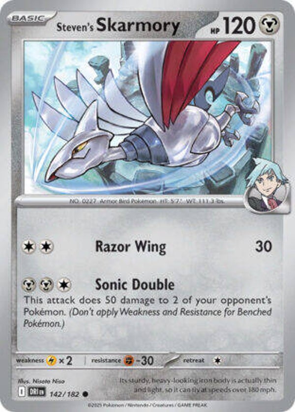 DRI 142 Steven's Skarmory reverse holo