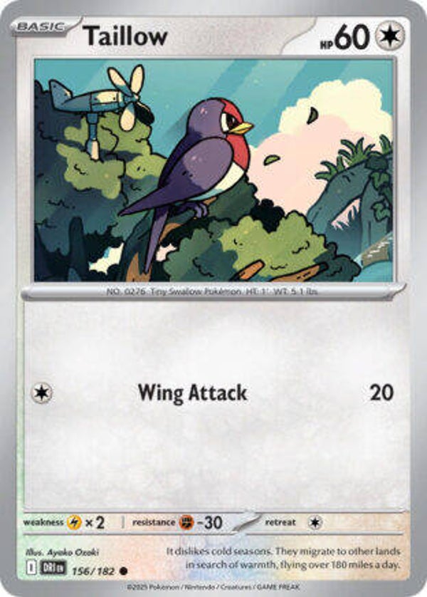 DRI 156 Taillow reverse holo