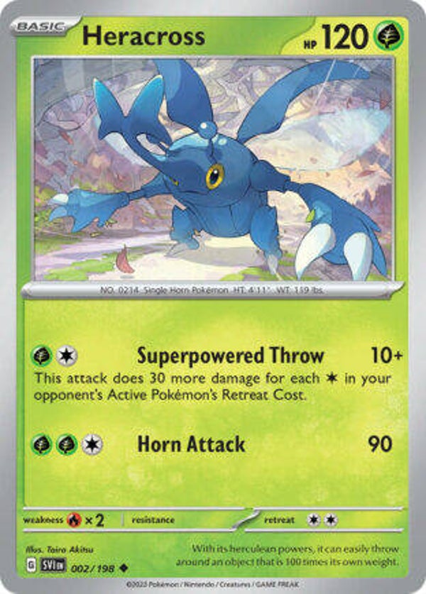 SVI 002 Heracross reverse holo