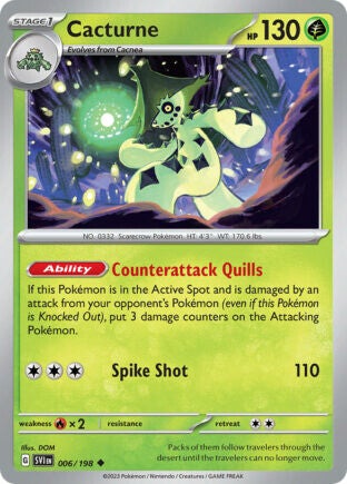 SVI 006 Cacturne reverse holo