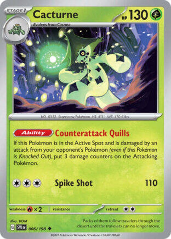 SVI 006 Cacturne reverse holo