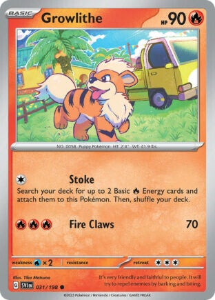 SVI 031 Growlithe reverse holo