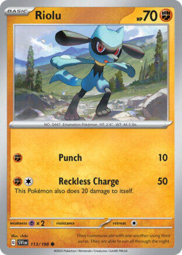 SVI 113 Riolu reverse holo
