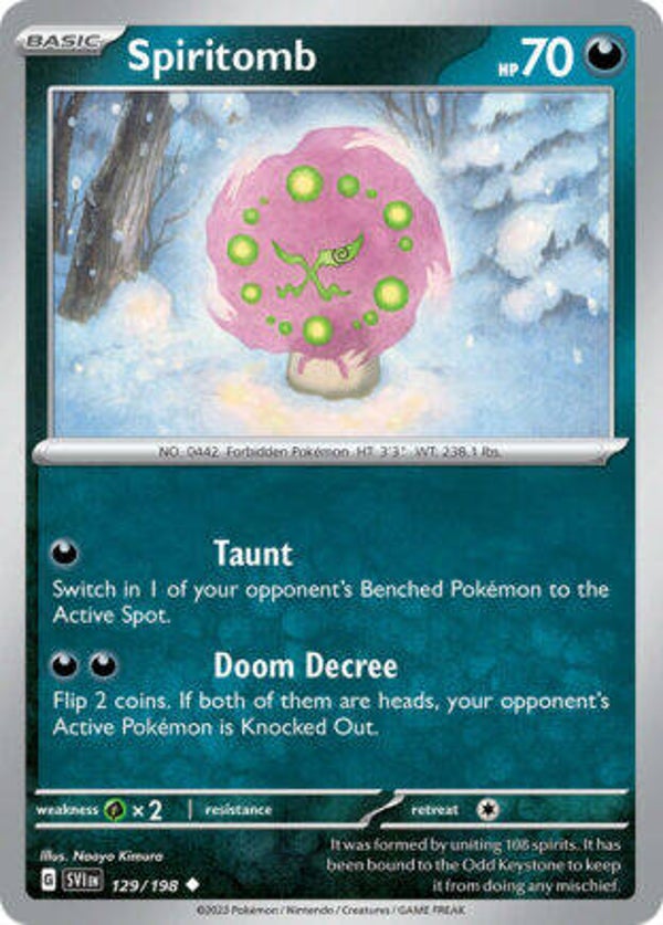 SVI 129 Spiritomb reverse holo