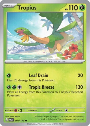 PAL 007 Tropius reverse holo