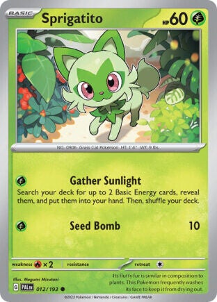 PAL 012 Sprigatito reverse holo