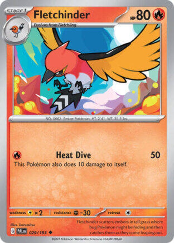 PAL 029 Fletchinder reverse holo