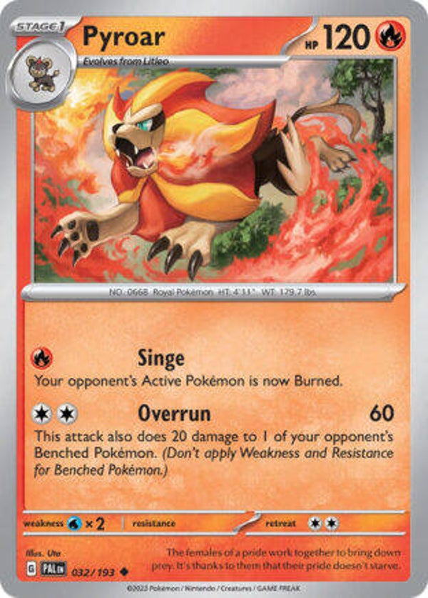 PAL 032 Pyroar reverse holo