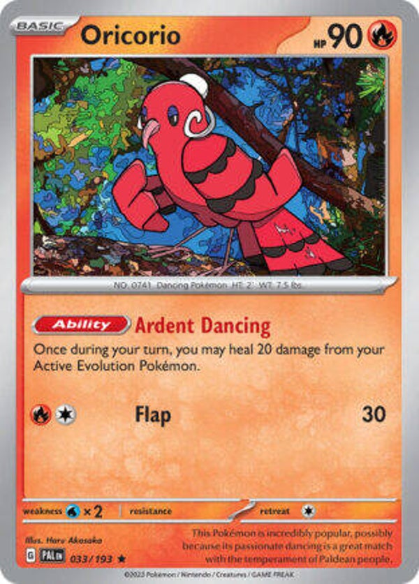 PAL 033 Oricorio reverse holo