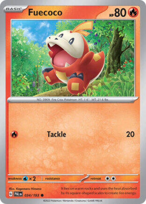 PAL 034 Fuecoco reverse holo