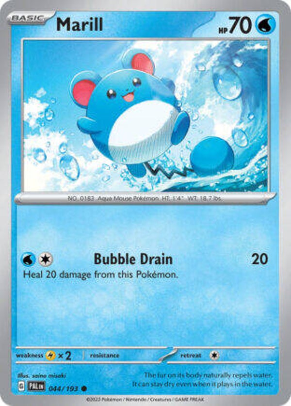 PAL 044 Marill reverse holo