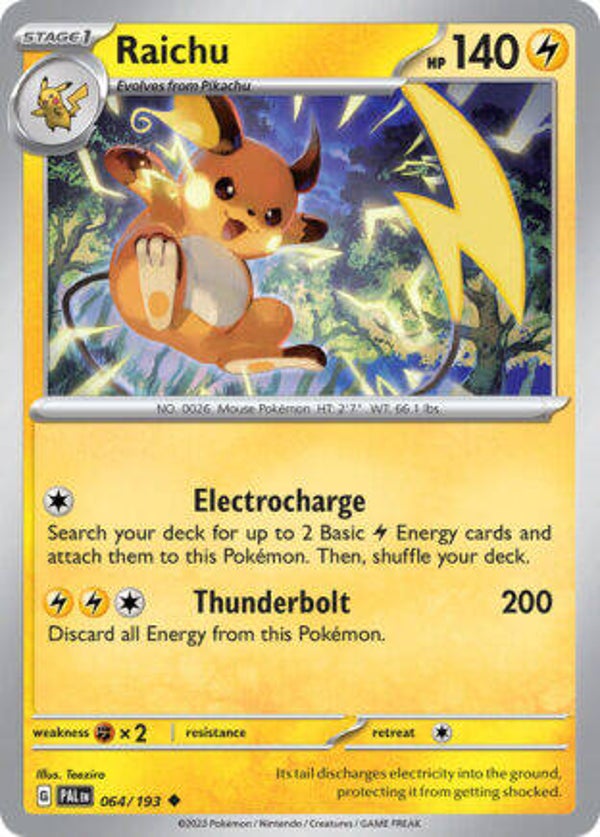 PAL 064 Raichu reverse holo