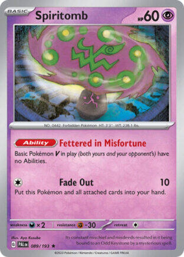 PAL 089 Spiritomb reverse holo