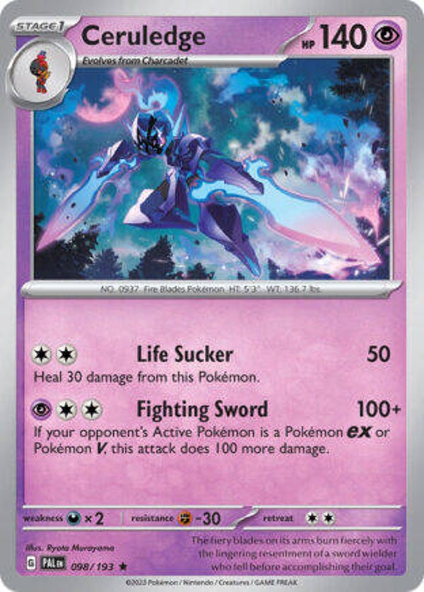 PAL 098 Ceruledge reverse holo