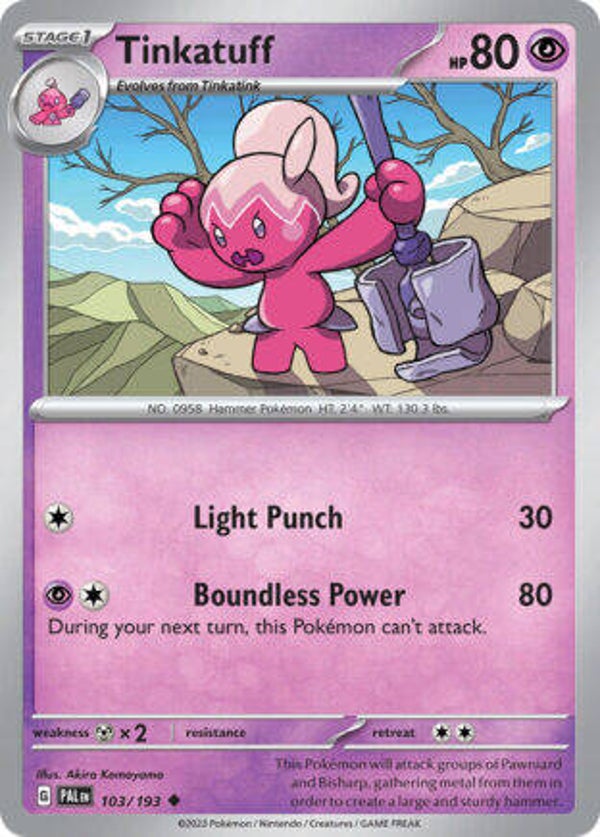 PAL 103 Tinkatuff reverse holo