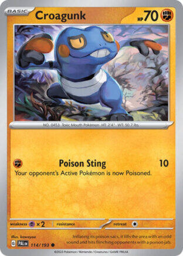 PAL 114 Croagunk reverse holo