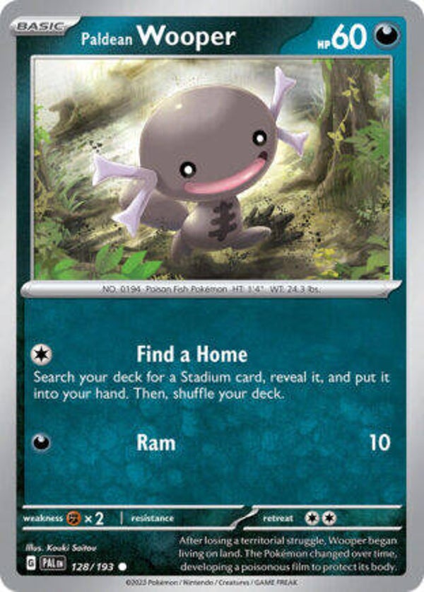 PAL 128 Paldean Wooper reverse holo