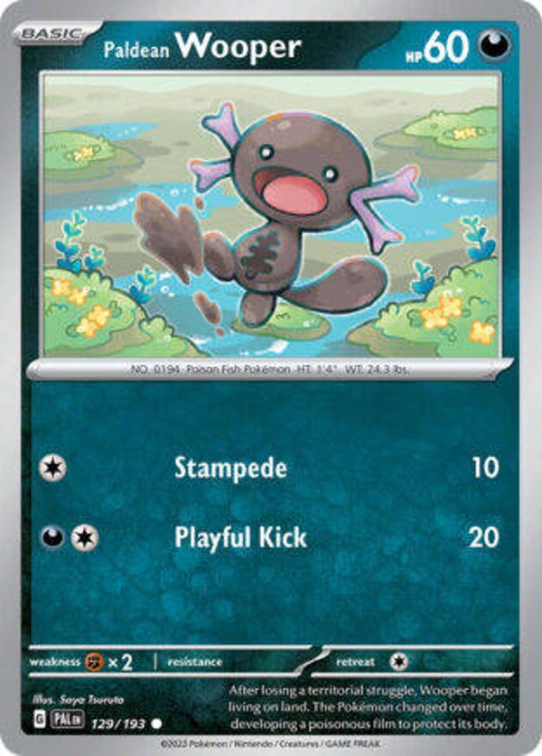PAL 129 Paldean Wooper reverse holo