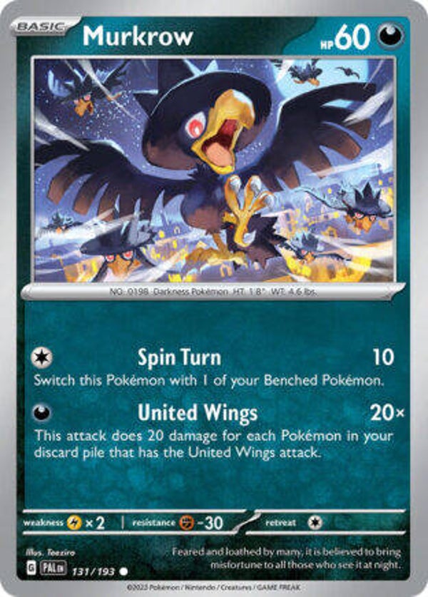 PAL 131 Murkrow reverse holo