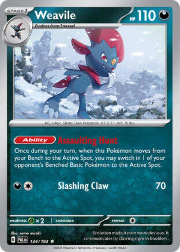 PAL 134 Weavile reverse holo