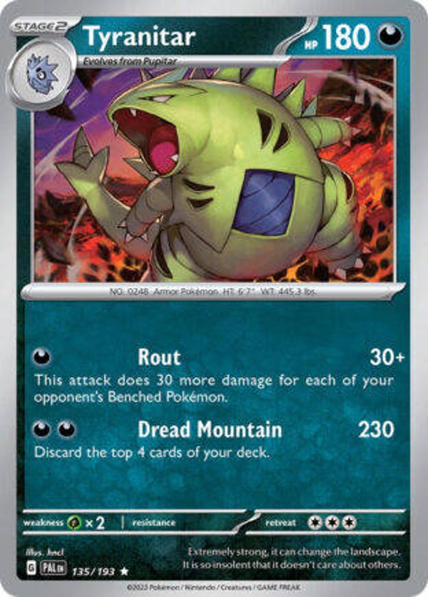 PAL 135 Tyranitar reverse holo