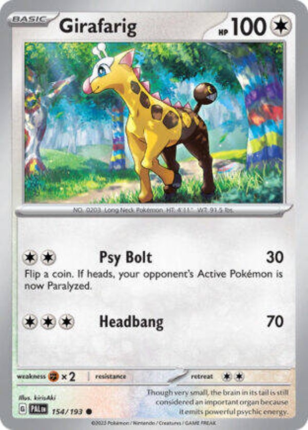 PAL 154 Girafarig reverse holo