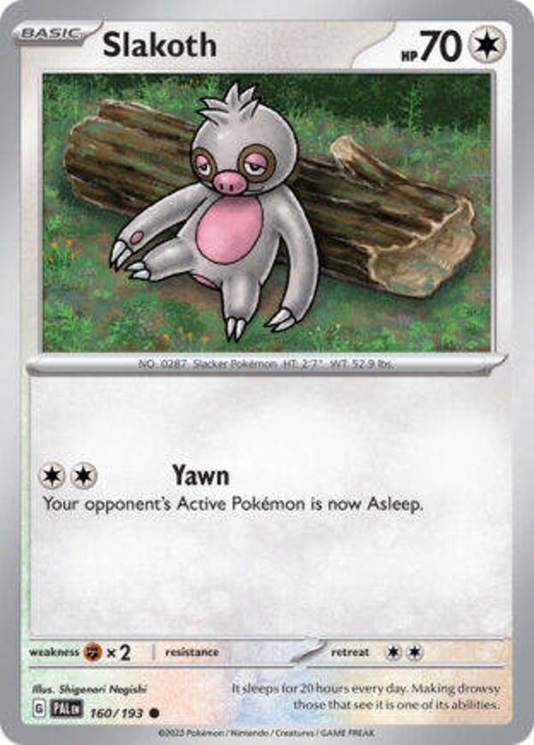 PAL 160 Slakoth reverse holo