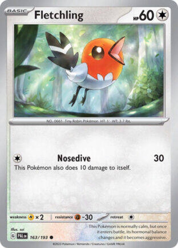 PAL 163 Fletchling reverse holo