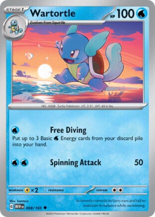 MEW 008 Wartortle reverse holo
