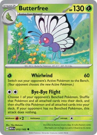 MEW 012 Butterfree reverse holo
