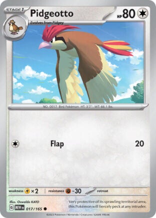 MEW 017 Pidgeotto reverse holo