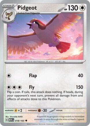 MEW 018 Pidgeot reverse holo