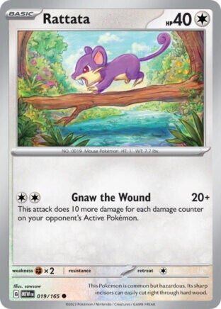 MEW 019 Rattata reverse holo